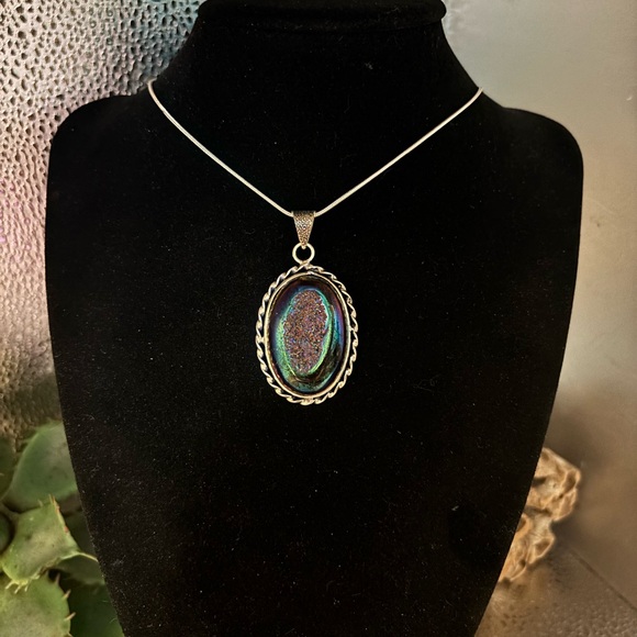 Iridescent Titanium Druzy Pendant for Communication Box 8 - Picture 3 of 3